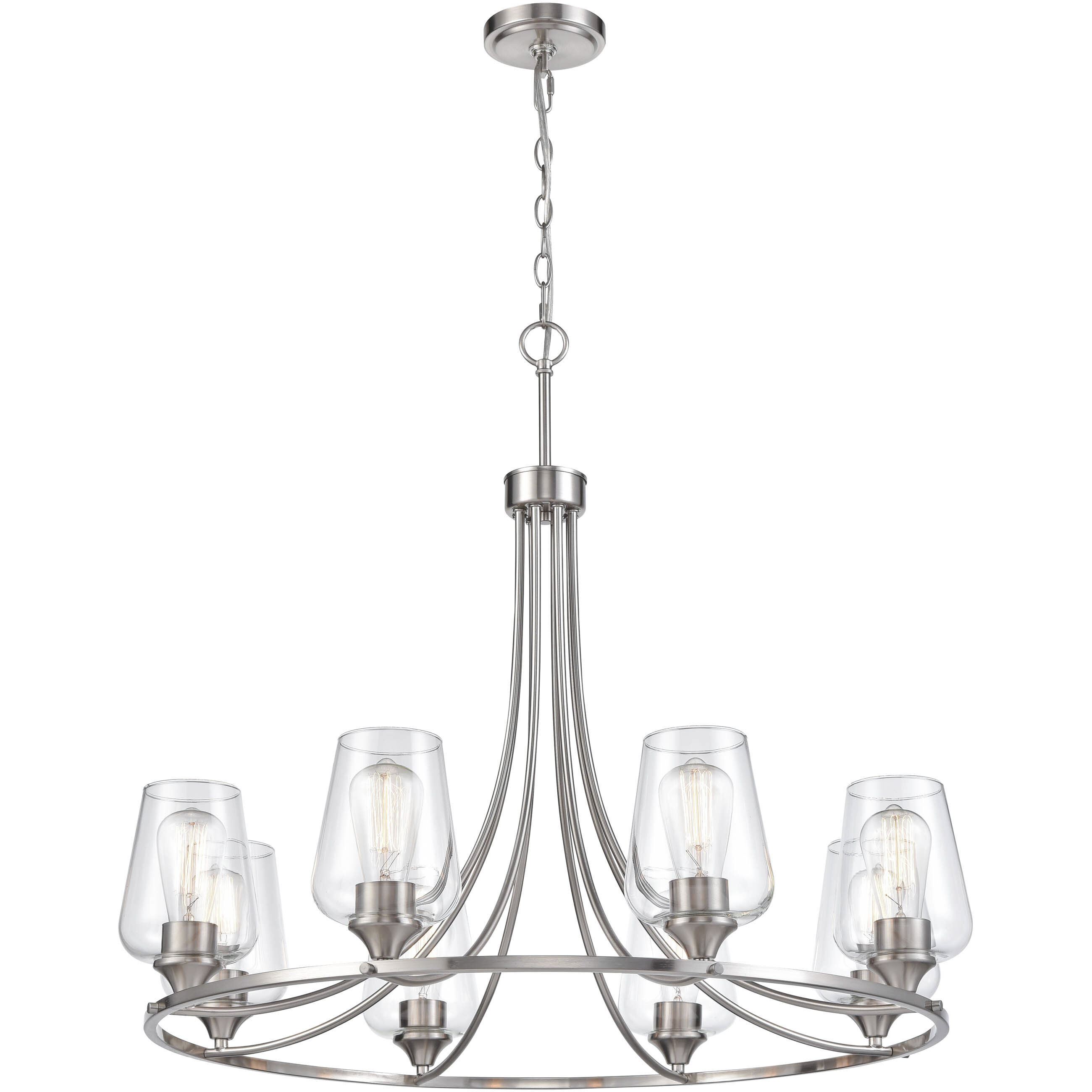 Ashford 8 Light 32 inch Brushed Nickel Chandelier Ceiling Light